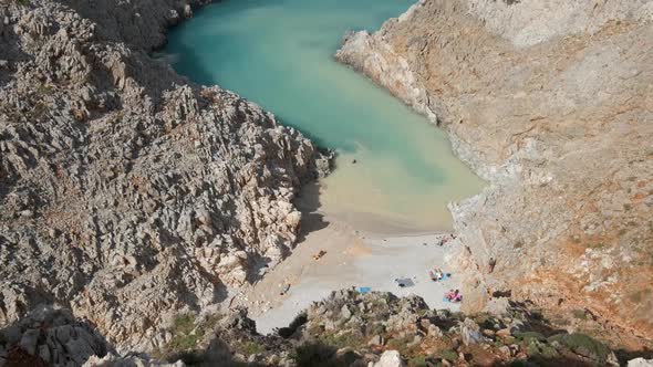 Seitan Limania Beach on Crete, Greece