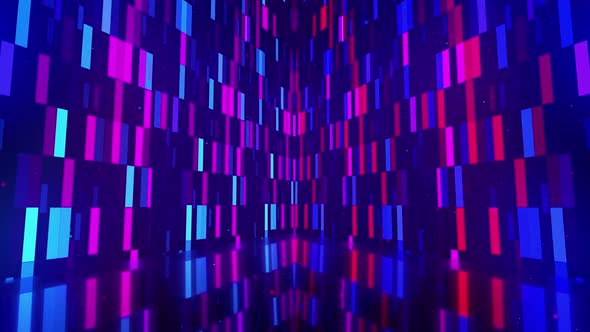 Blue, Purple and Pink Lights animated background for Led Loop visuals for VJ