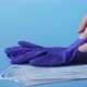 Taking medical gloves and respiratory masks - VideoHive Item for Sale