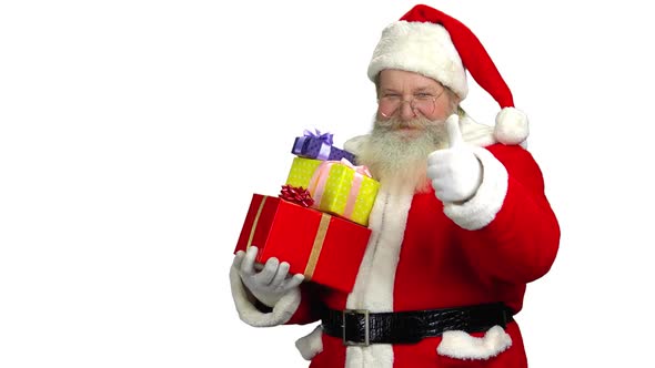 Santa on White Background.