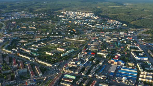 PetropavlovskKamchatsky City at Sunset