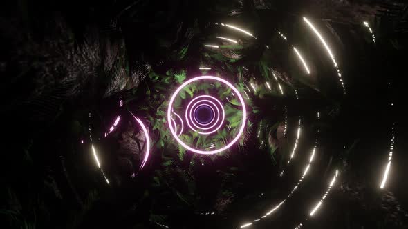 Palm Tree In Light Neon 02 HD alt