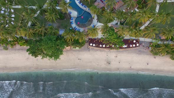 Aerial tropical beach