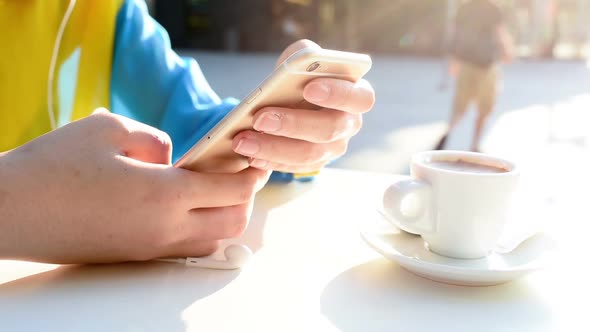 Young woman using a smartphone