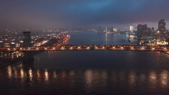 Hyperlapse over Williamsburg at sunrise