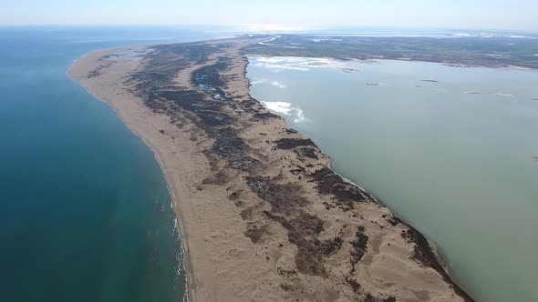 Sandbanks Formed in the Lagoon Sea