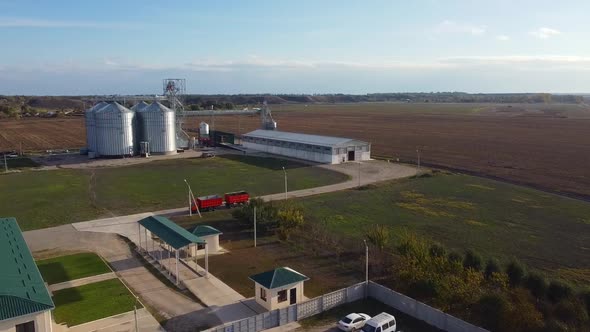 Grain Storage Aerial View