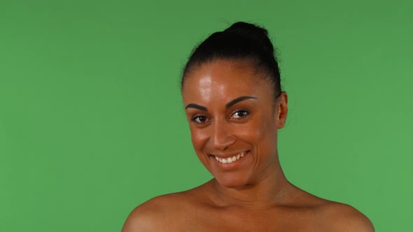 Studio Shot of a Happy Beautiful African Woman