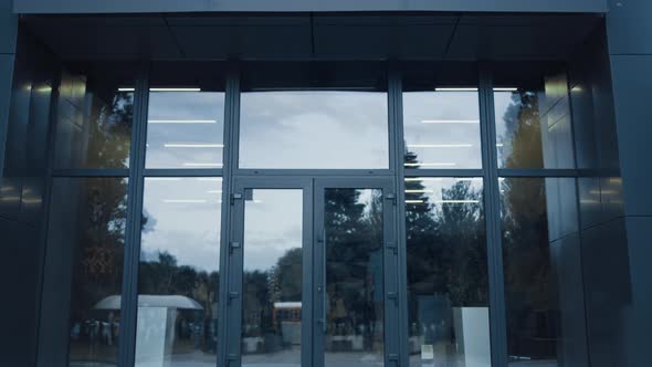 Elementary School Exterior Outside with Closed Door