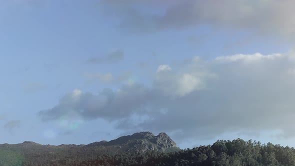  Timelapse On The Mountain With Clouds And Reflection