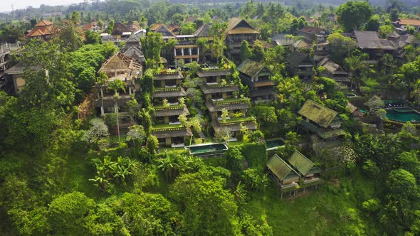 Luxury Villas House with Panoramic View at Jungle, Tropical Rain Forest and Mountains, Greenery