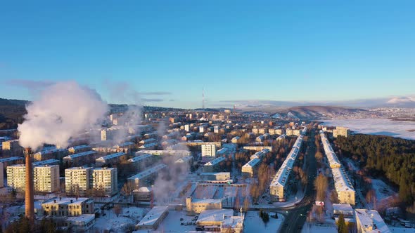 Zlatoust City on a Winter Sunny Day