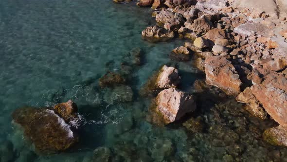 Cala d’Hort beach in Ibiza, Spain