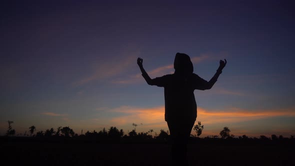 Woman Dancing Silhouette