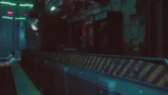 Neon Lights of Futuristic Sci Fi City alt