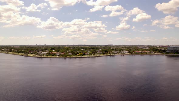 Aerial Video Hyde Park Tampa Florida Usa