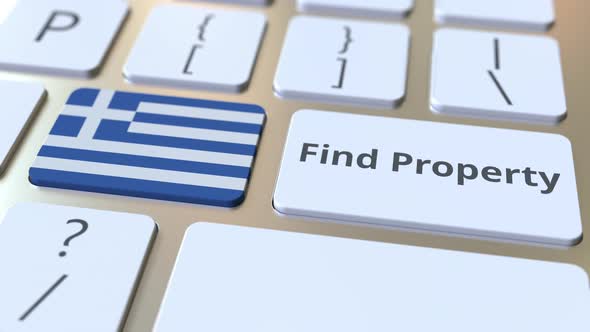 Find Property Text and Flag of Greece on the Keyboard