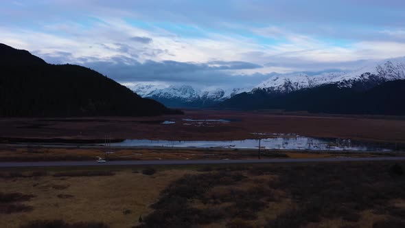 Landscape of Alaska in Autumn