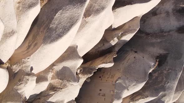 Vertical Video Cappadocia Landscape Aerial View