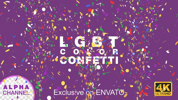 Rainbow LGBT Color Confetti - 4K