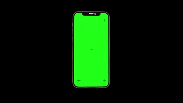 Smartphone With Green Screen, Alpha Channel