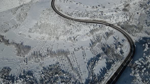 Wide Snowy Plains Highway