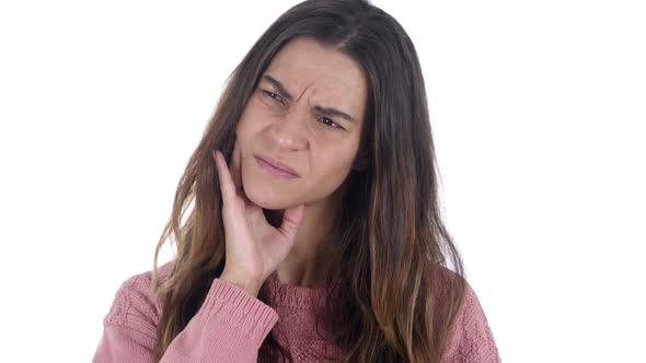 Latin Woman with Pain in Teeth, Toothache