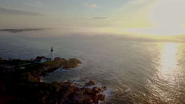 Drone Video of Portland Head Light in Maine