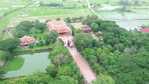Aerial view of Quang Trung museum, Binh Dinh province, Vietnam