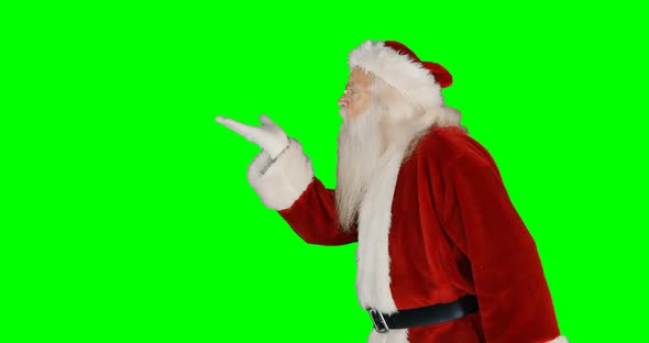 Santa claus giving flying kiss 4k