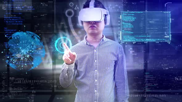 Wearable Vr Smart Glasses Virtual Reality Technology To Experience The Future Of Science Fiction