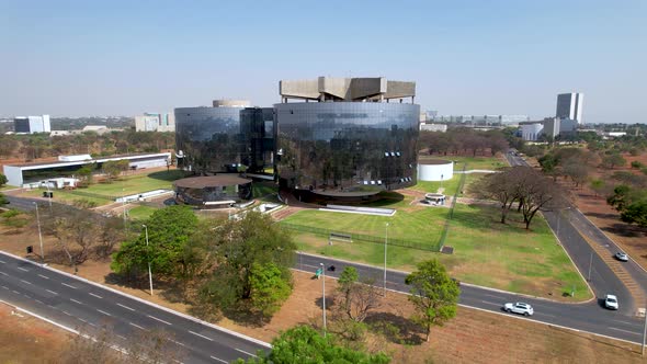 Downtown Brasilia Brazil aerial view. Cityscape of brazilian capital city