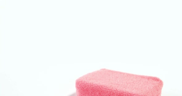 Close-up of cleaning sponge