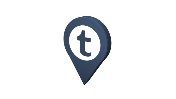 3D Tumblr Pin Icon alt