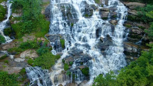 Aerial View of Maeya Waterfall Thailand