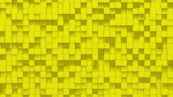 Yellow small box cube random geometric background