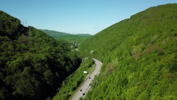 Mountain Winding Zig Zag Road