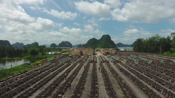 Panorama Ariel View The Fish Sauce Mill - Ha Long Bay