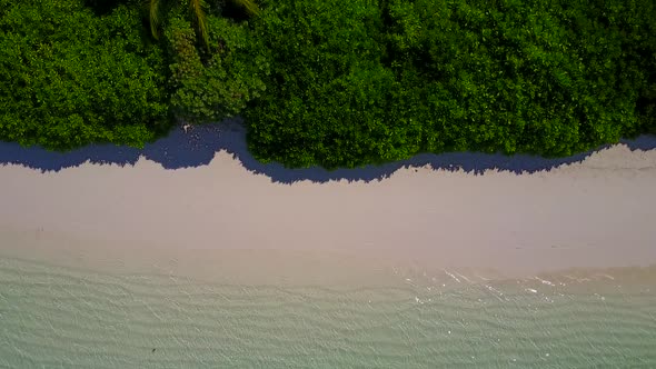 Daytime abstract of island beach break by blue sea and sand background near sandbar