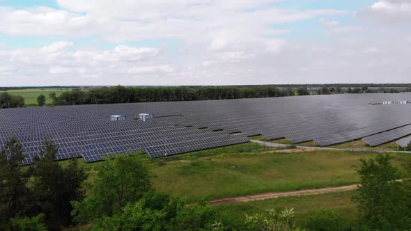 Aerial View of Solar Power Station