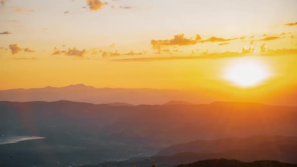 beautiful sunrise over the mountains