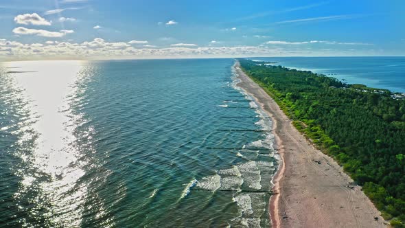 Peninsula Hel in summer. Tourism, Baltic Sea. Holidays at seaside