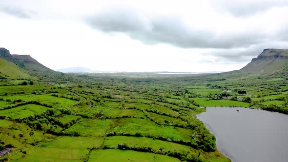 Aerial View of Glencar Lough in Ireland