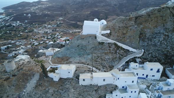 Serifos island in the Cyclades in Greece seen from the sky