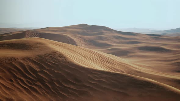 Big Sand Dune in Sahara Desert Landscape