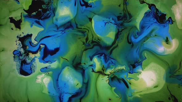 Abstract flow of liquid paints in mix