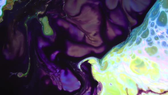 Psychedelic Color Spreading Paint Swirling And Explosion  alt