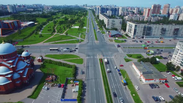 Modern Saint Petersburg From a Birds Eye View