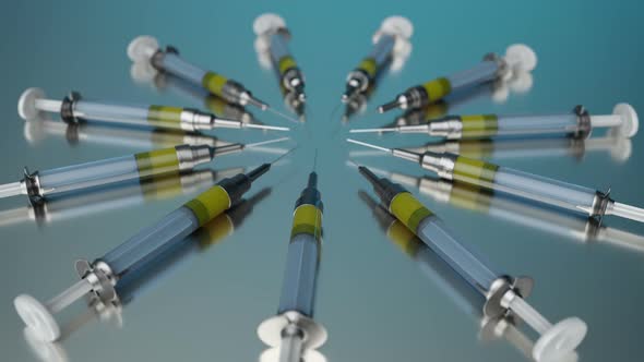 Medical Syringes Used For Vaccinations