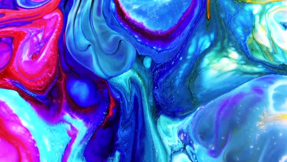 Vibrant Colours Paint Swirling Explosion